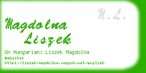 magdolna liszek business card